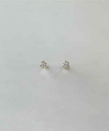 K10YG キュービックジルコニア ピアス|festaria Online Shop