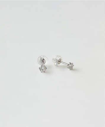 festaria K10WG キュービックジルコニア　ピアス K10WG キュービックジルコニア ピアス|festaria Online Shop