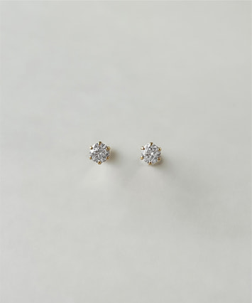K10YG キュービックジルコニア ピアス|festaria Online Shop