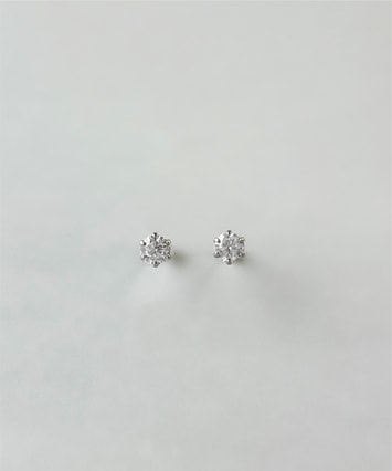 festaria K10WG キュービックジルコニア　ピアス K10WG キュービックジルコニア ピアス|festaria Online Shop