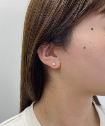K10WG キュービックジルコニア ピアス|festaria Online Shop