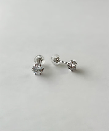 festaria K10WG キュービックジルコニア　ピアス K10WG キュービックジルコニア ピアス|festaria Online Shop