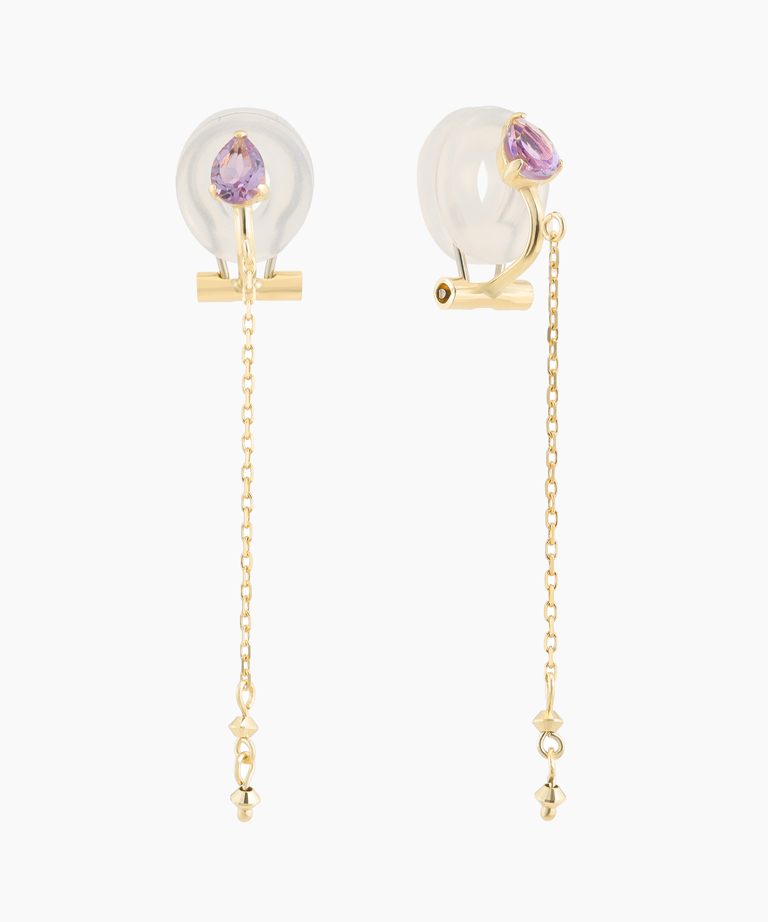 K10YG アメシスト イヤリング