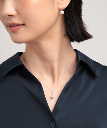 festaria VOYAGE K10YG 淡水パール・ホワイトトパーズ ピアス K10YG 淡水パール・ホワイトトパーズ ピアス|festaria Online