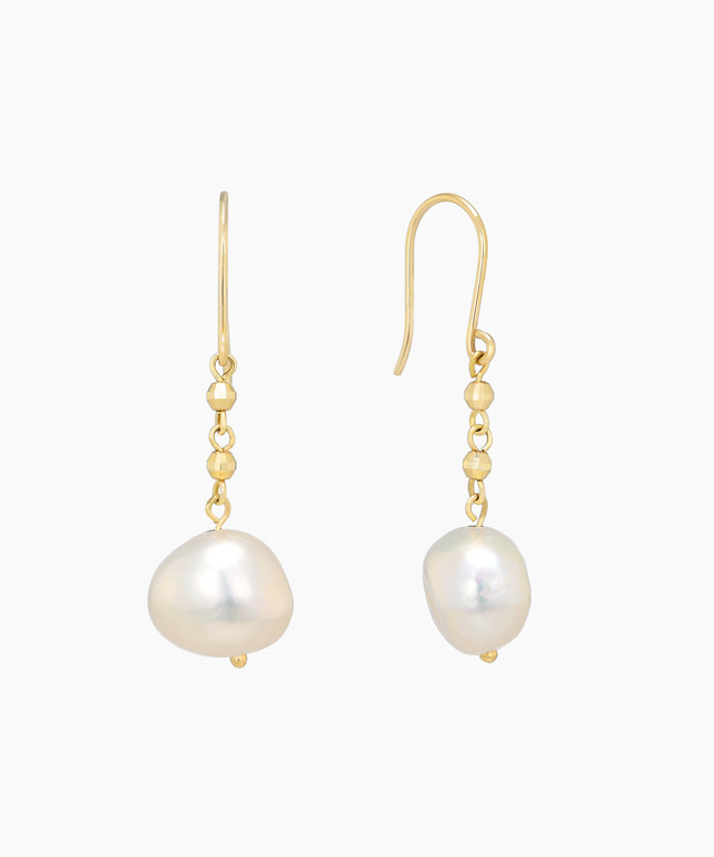 K10YG  淡水パール ピアス