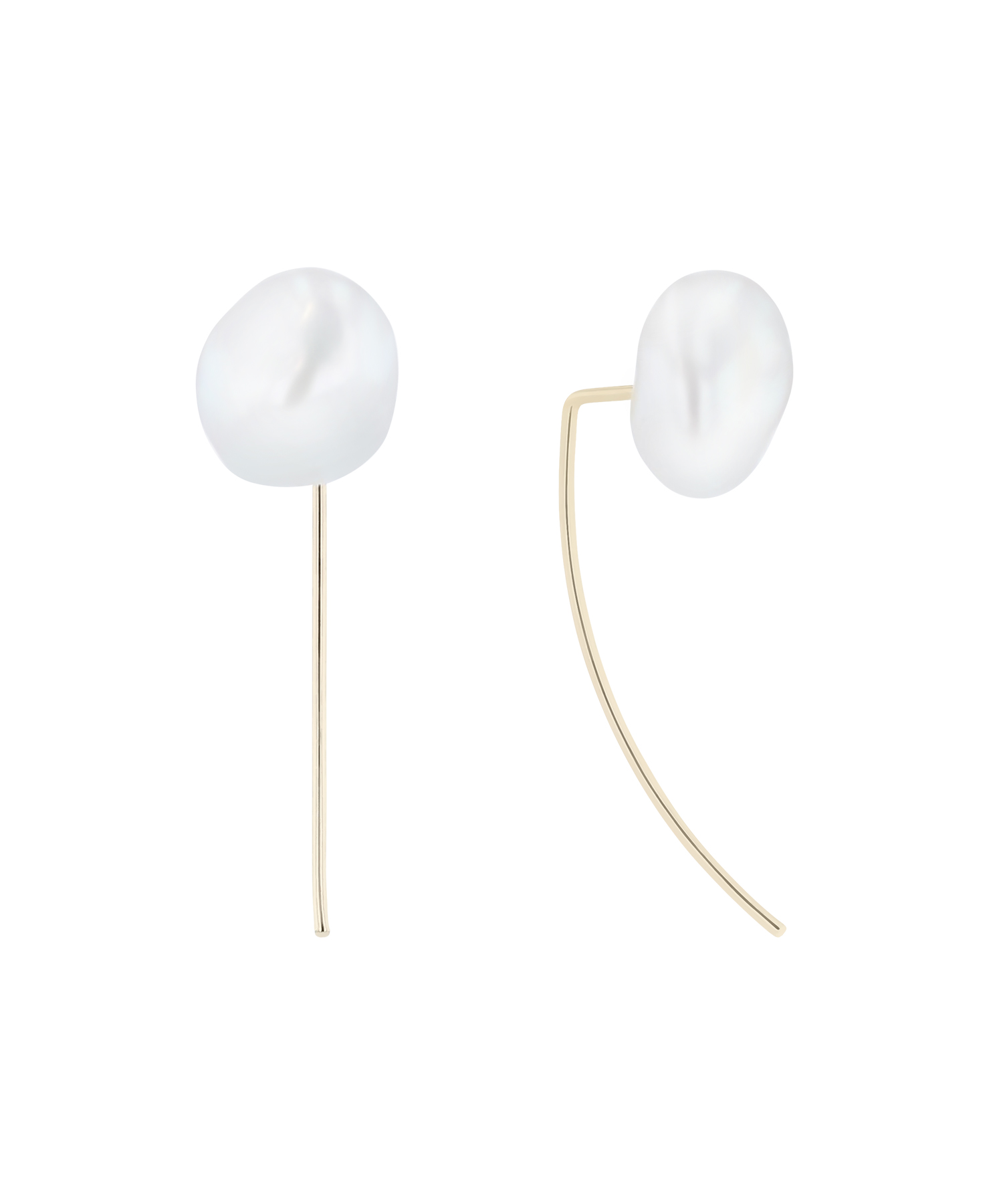 K10YG 淡水パール ピアス