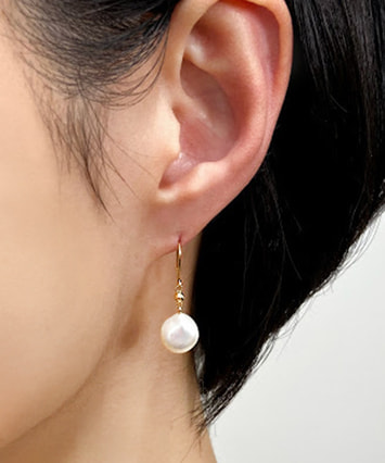 K10YG 淡水パール ピアス|festaria Online Shop(フェスタリア