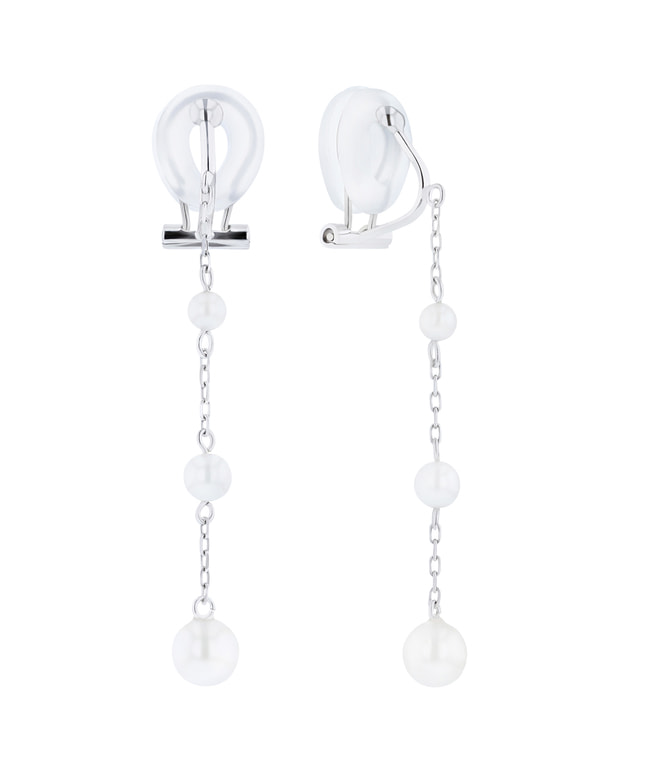 K10WG 淡水パール イヤリング