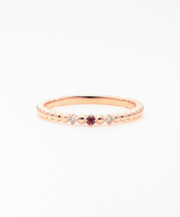 ルビー　ダイヤ　18K リング　フェスタリア　9号　ヴェレッタ オッターヴァ K18PG ルビー リング|festaria Online Shop(フェスタリア