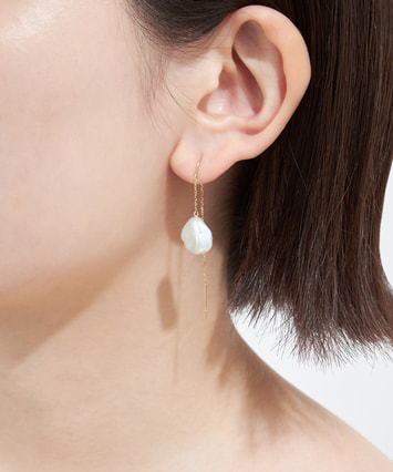 K10YG 淡水パール ピアス|festaria Online Shop(フェスタリア