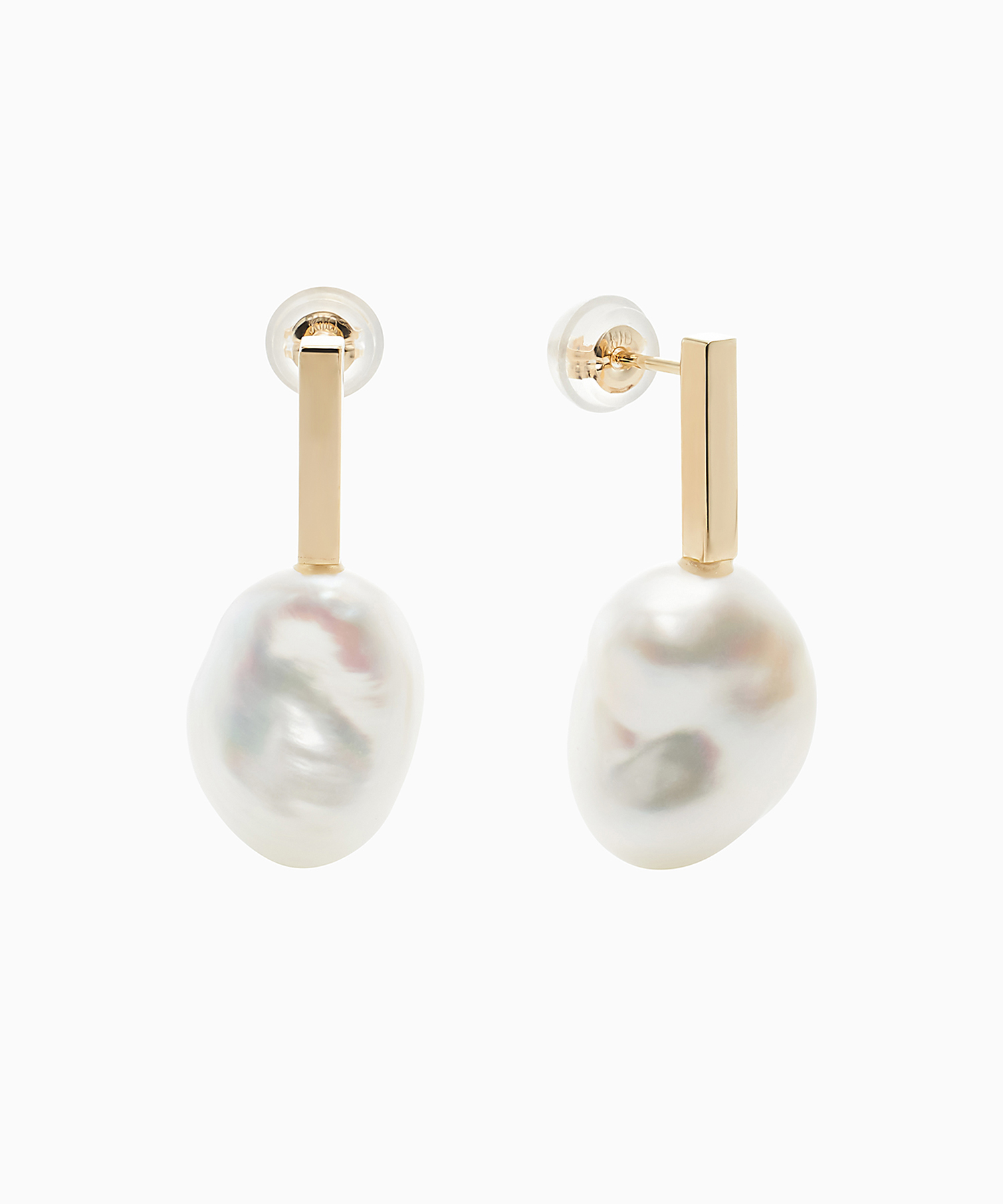 K10YG 淡水パール ピアス