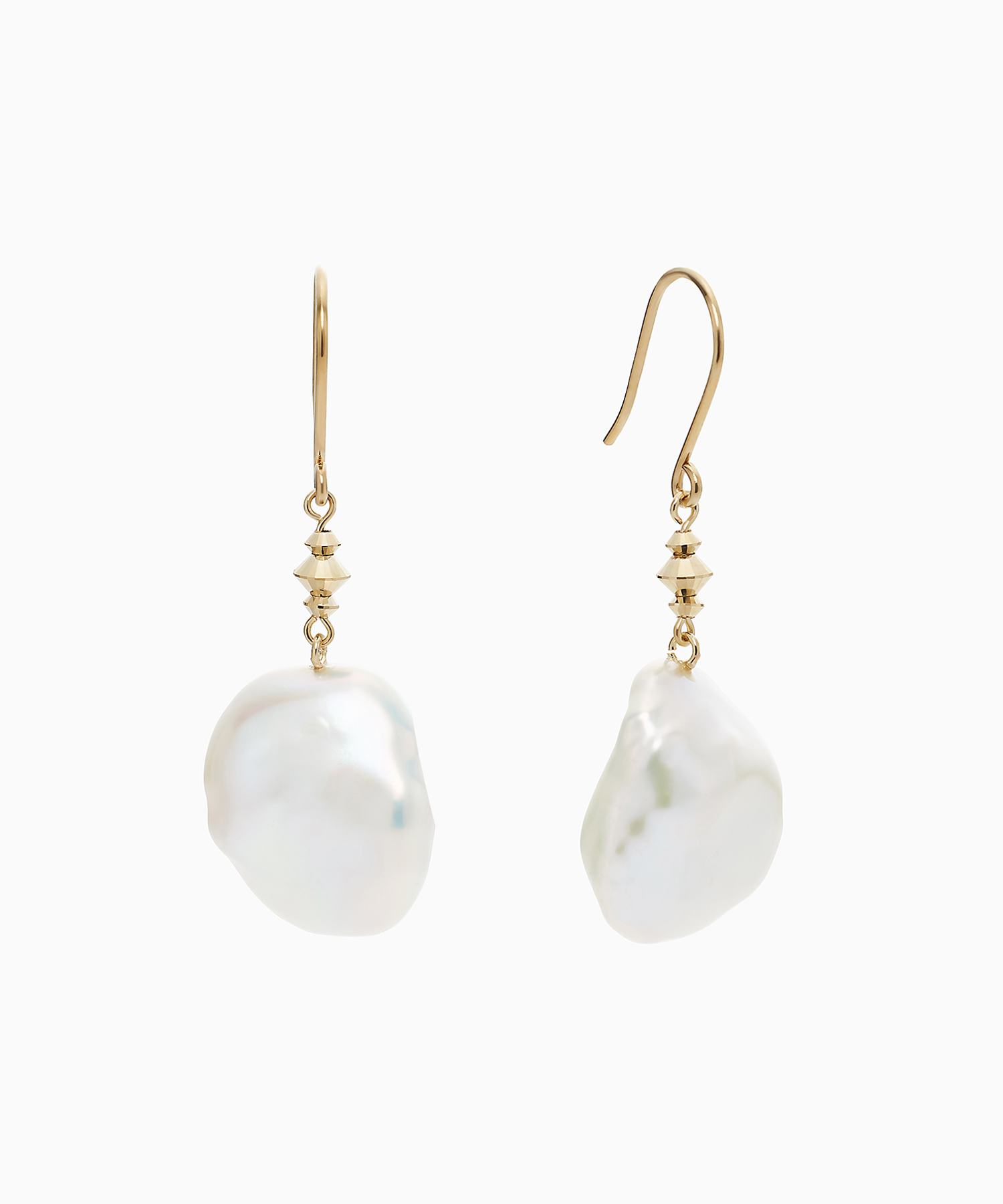 K10YG 淡水パール ピアス