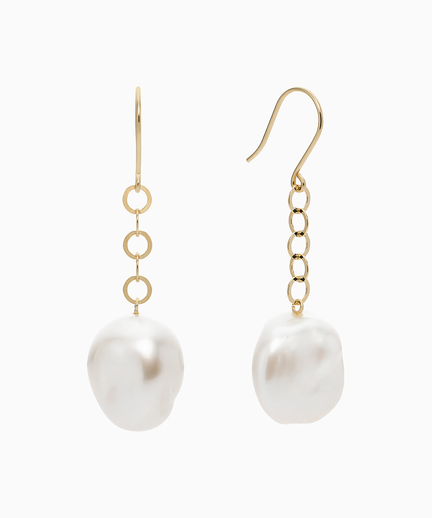 K10YG 淡水パール ピアス