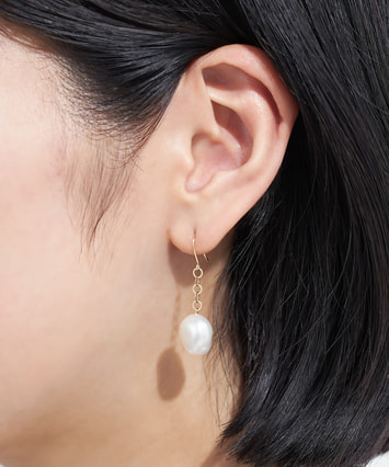 K10YG 淡水パール ピアス|festaria Online Shop(フェスタリア