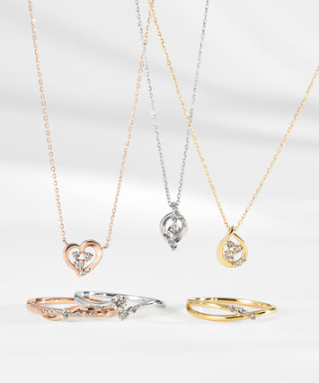 K18PG ダイヤモンド ネックレス|festaria Online Shop(フェスタ