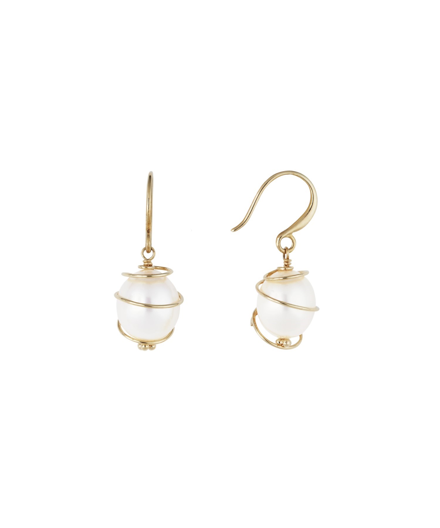 K18YG 淡水パール ピアス