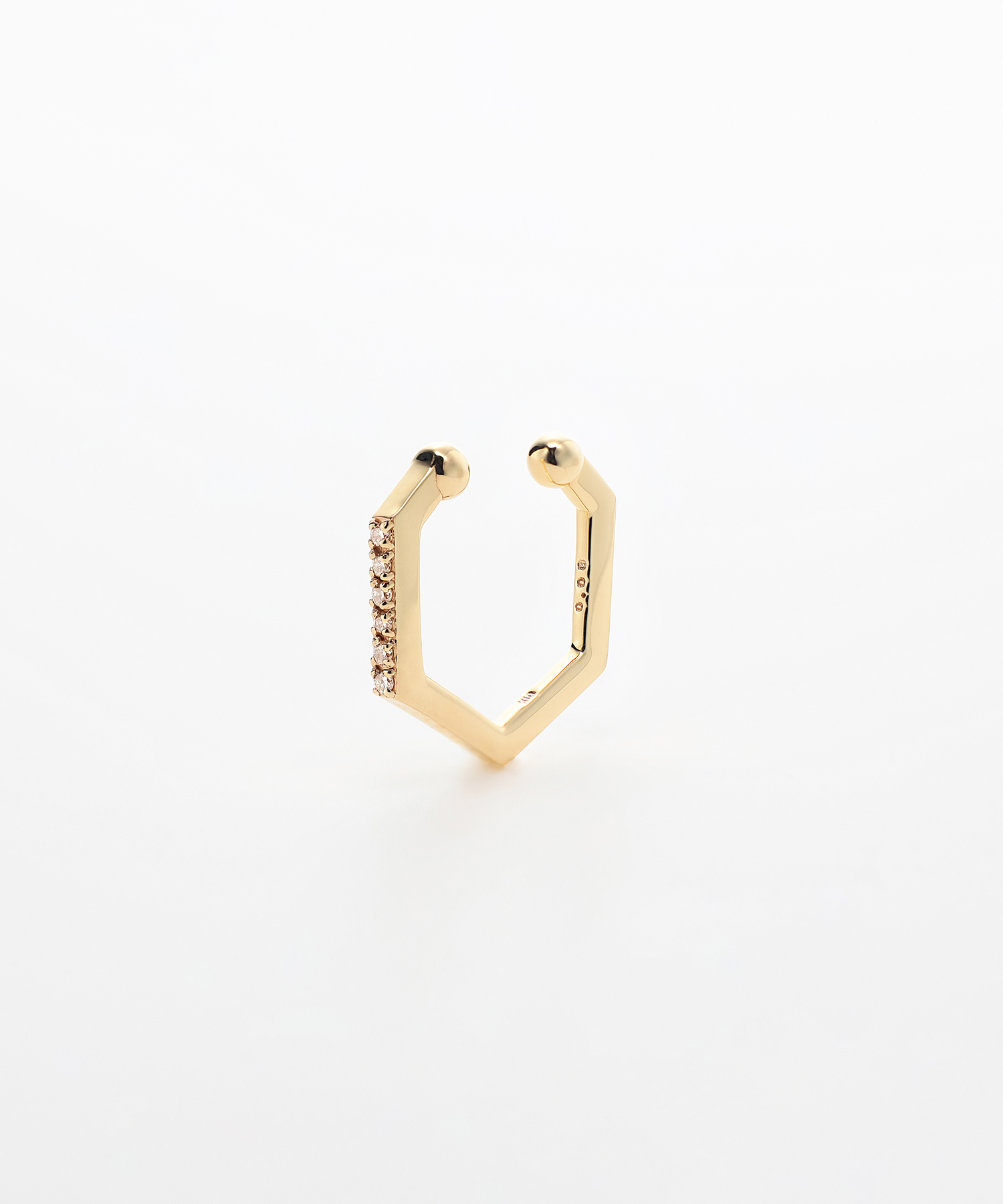 K10YG ダイヤモンド イヤーカフ ※片方売り