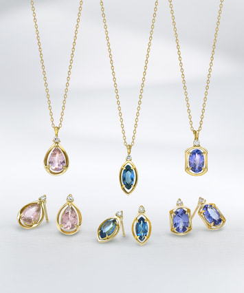 K18YG ブルートパーズ・ダイヤモンド ピアス|festaria Online