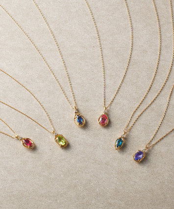 K18WG タンザナイト ダイヤモンド ペンダントネックレス 0.47ct