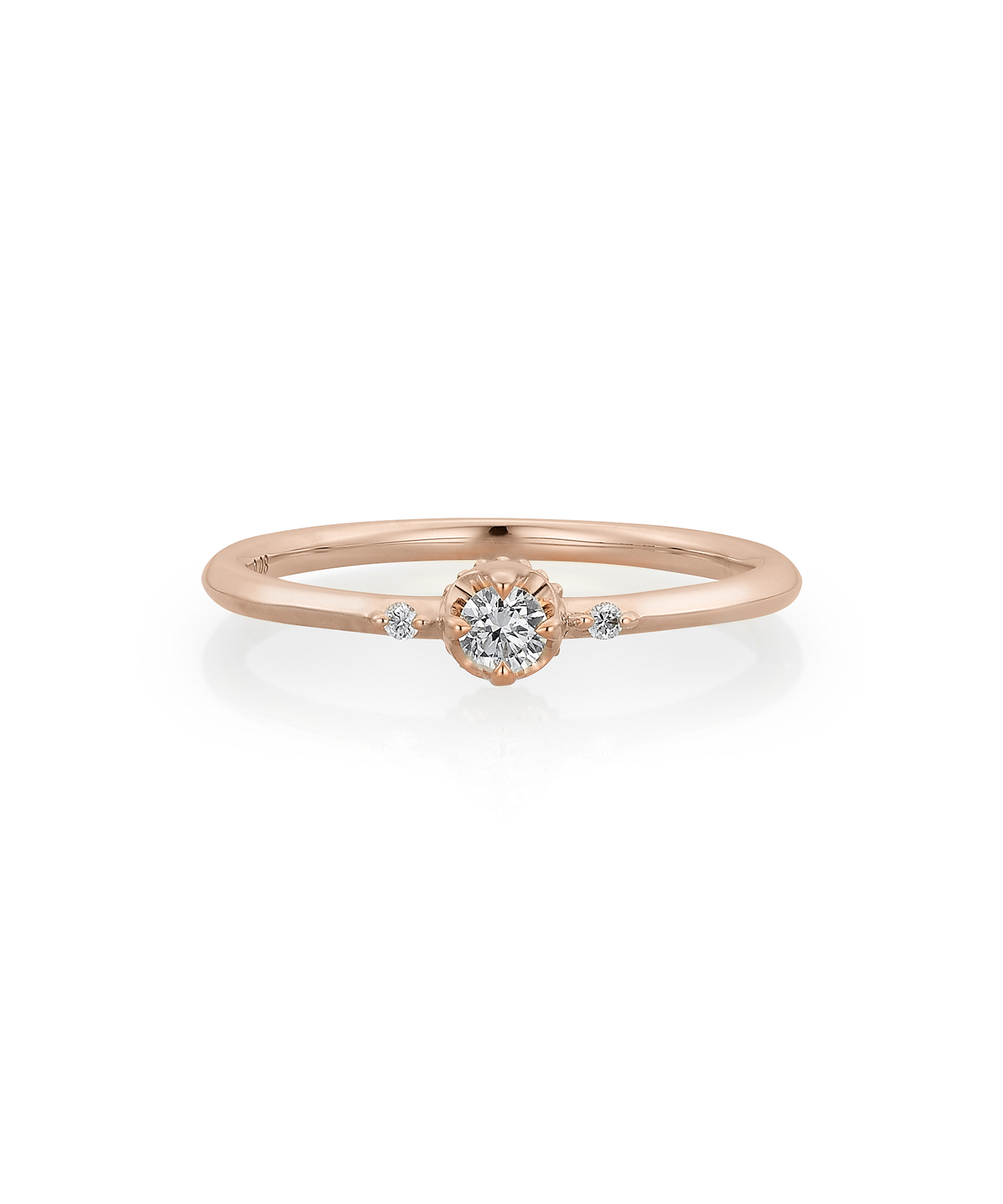 K18PG ダイヤモンド リング