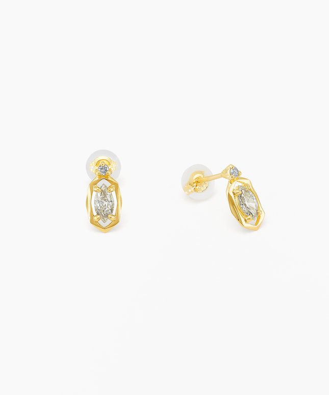 K18YG ダイヤモンド ピアス