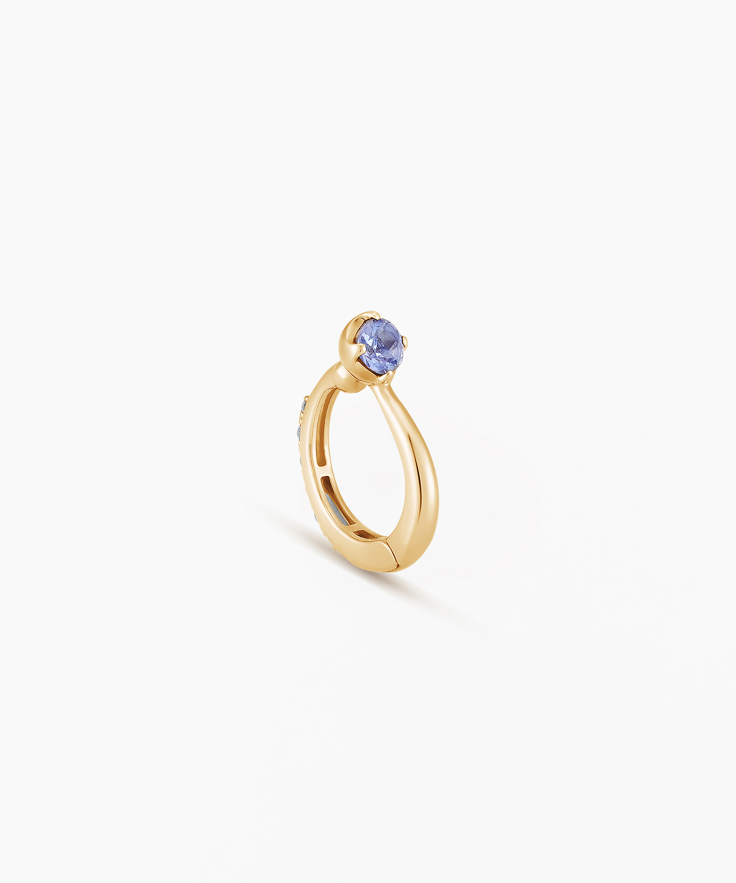 K10YG タンザナイト・ダイヤモンド イヤーカフ ※片方売り