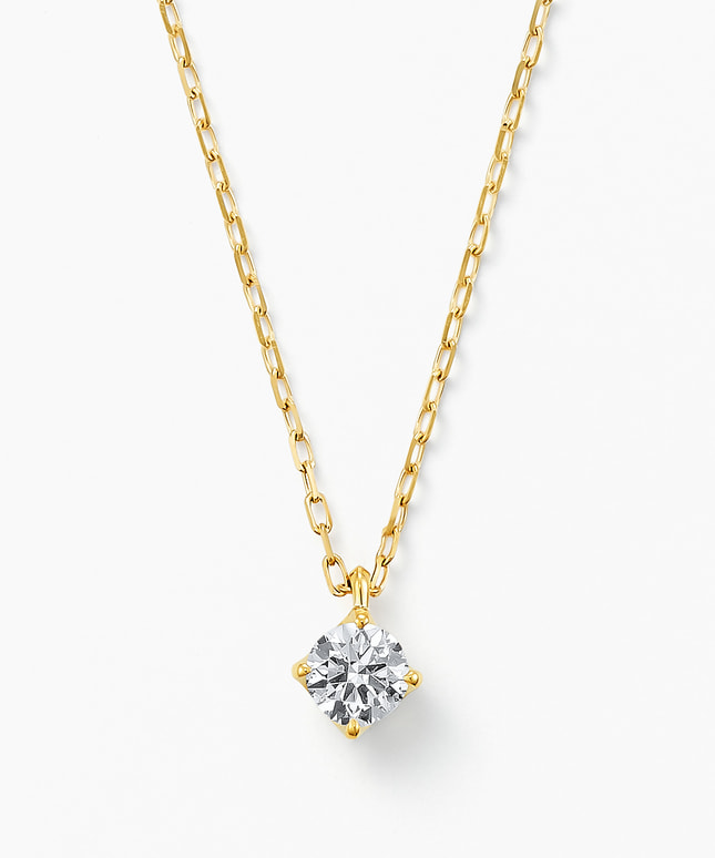 K18YG ダイヤモンド ネックレス＜鑑定書＞