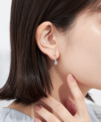 K10WG ホワイトトパーズ イヤリング|festaria Online Shop