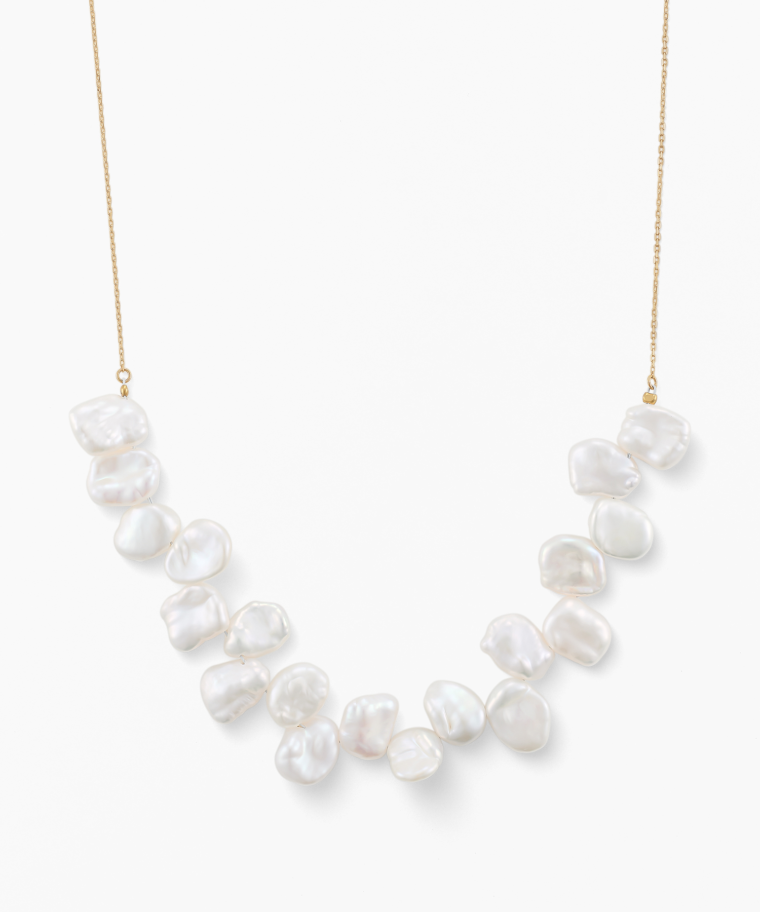 K10YG 淡水パール ネックレス