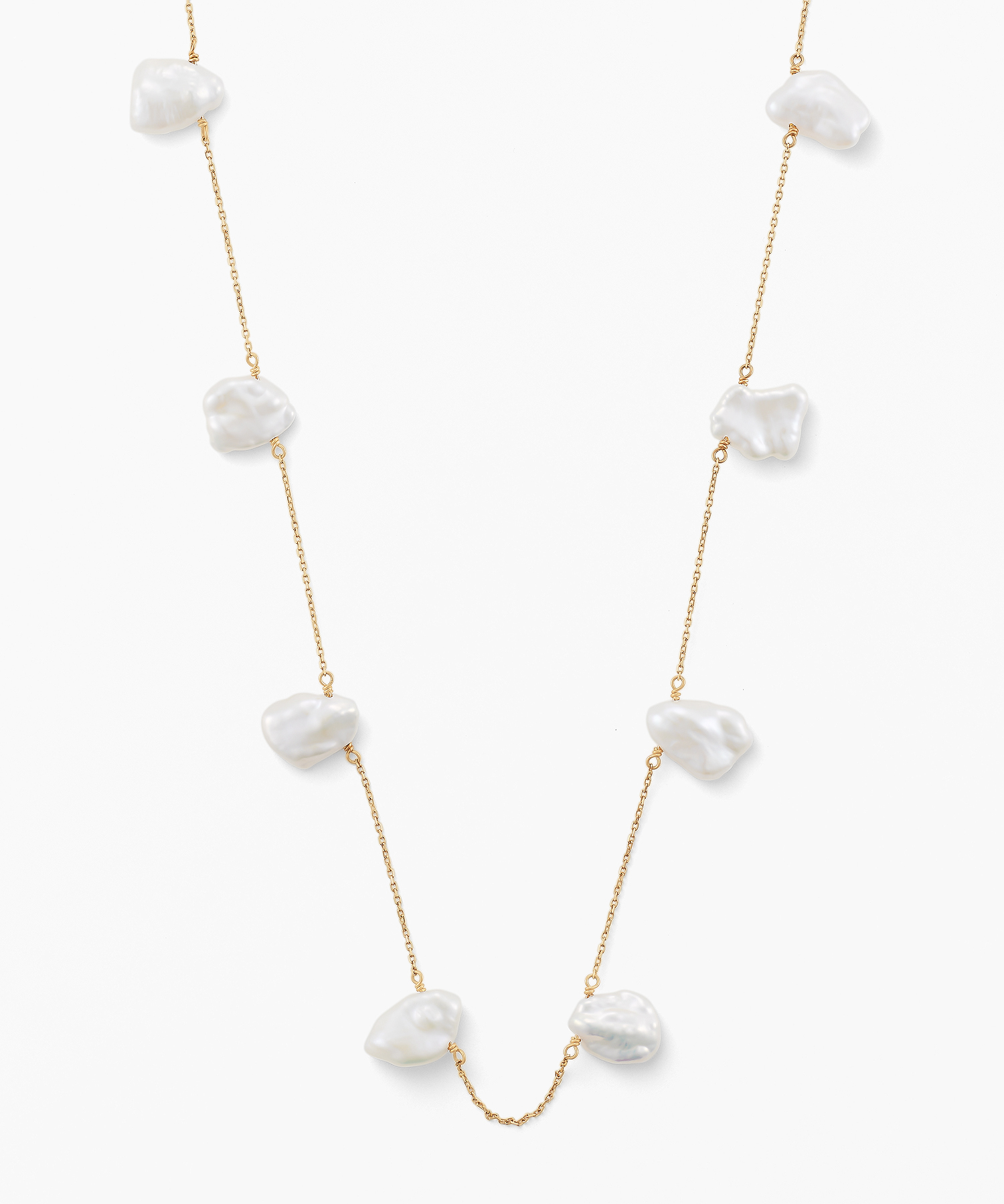 K10YG 淡水パール ネックレス