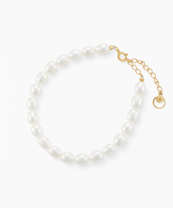 K10YG 淡水パール ブレスレット