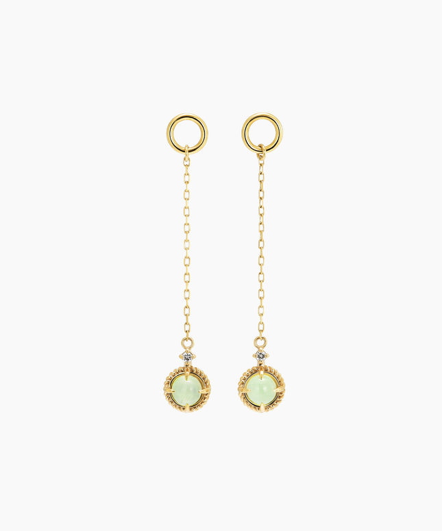 K10YG プレーナイト・ダイヤモンド ピアスチャーム