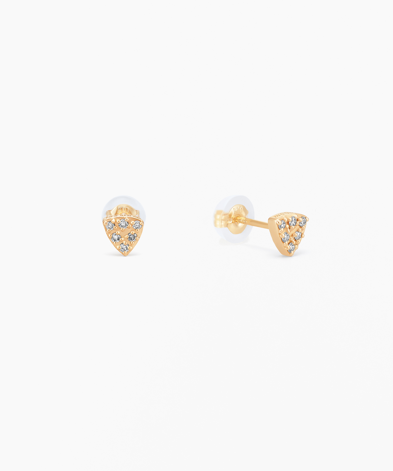 K10YG ダイヤモンド ピアス