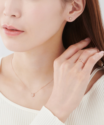 な*は様 festaria K10 PG ダイヤモンドリング 結 6号 ペア】K10PG ダイヤモンド リング|festaria Online Shop