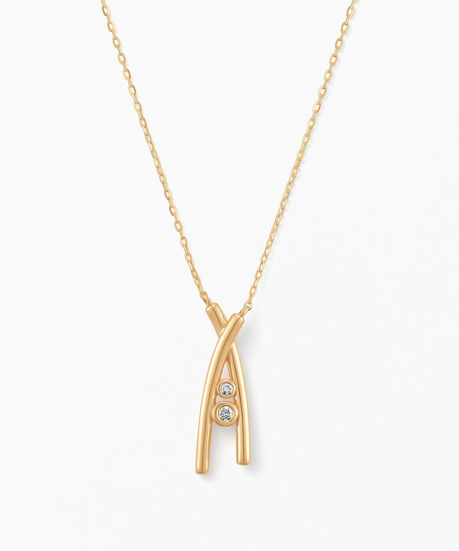 K10YG ダイヤモンド ネックレス