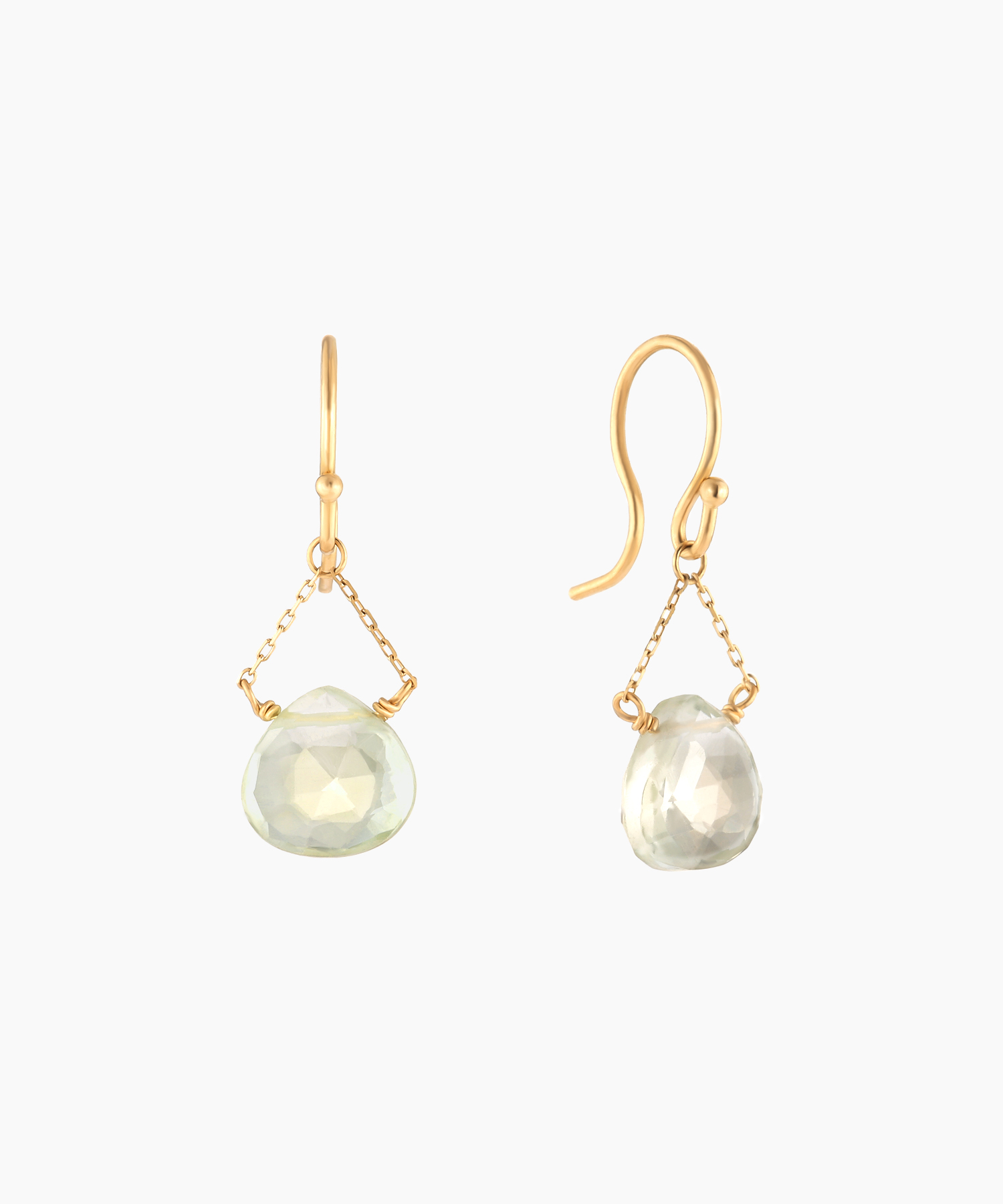 K10YG グリーンアメシスト ピアス