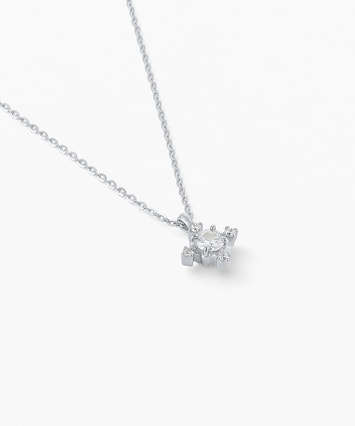 K10WG ホワイトサファイア・ダイヤモンド ネックレス|festaria