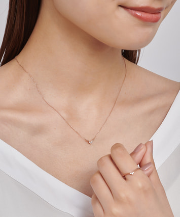 K10PG ダイヤモンド ネックレス|festaria Online Shop(フェスタ