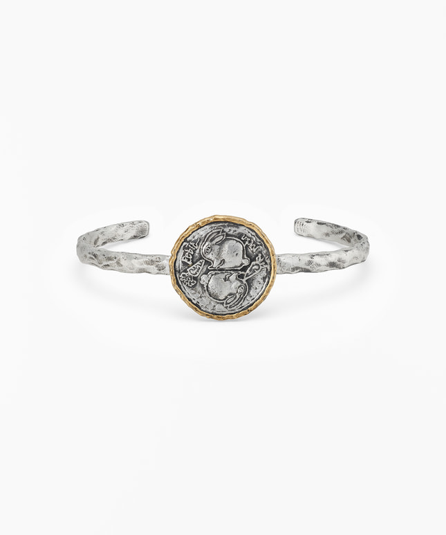 SV925/K18YG バングル（Sサイズ）＜petit usagi SHINSUKE KAWAHARA for festaria＞