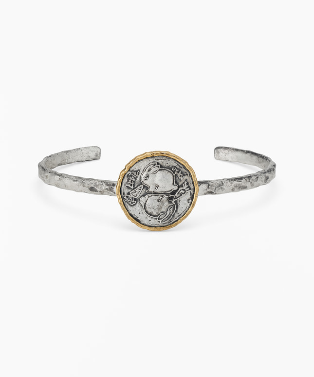 SV925/K18YG バングル(Mサイズ) ＜petit usagi SHINSUKE KAWAHARA for festaria＞