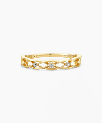 ◆ フェスタリア ゴールド ダイヤ　total0.24ct リング　K18 ♯ K18YG ダイヤモンド リング|festaria Online Shop(フェスタリア