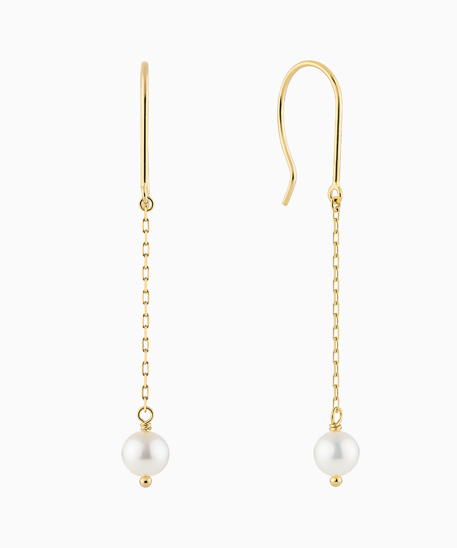 K10YG 淡水パール ピアス