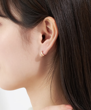 フェスタリア　CZフープピアス K10 K10YG/K18YG ピアス|festaria Online Shop(フェスタリア