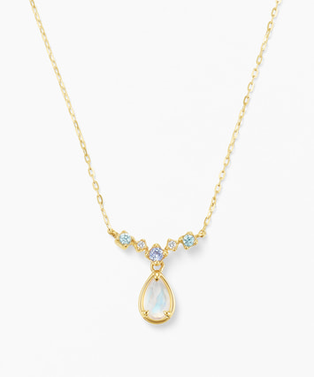 K10YG ブルームーンストーン・タンザナイト ネックレス