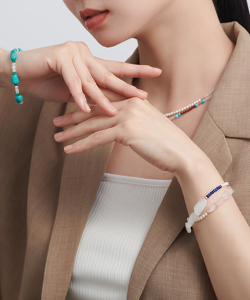 豪華 K10YG ブレスレット|festaria ローズクォーツ・淡水パール アクセサリー