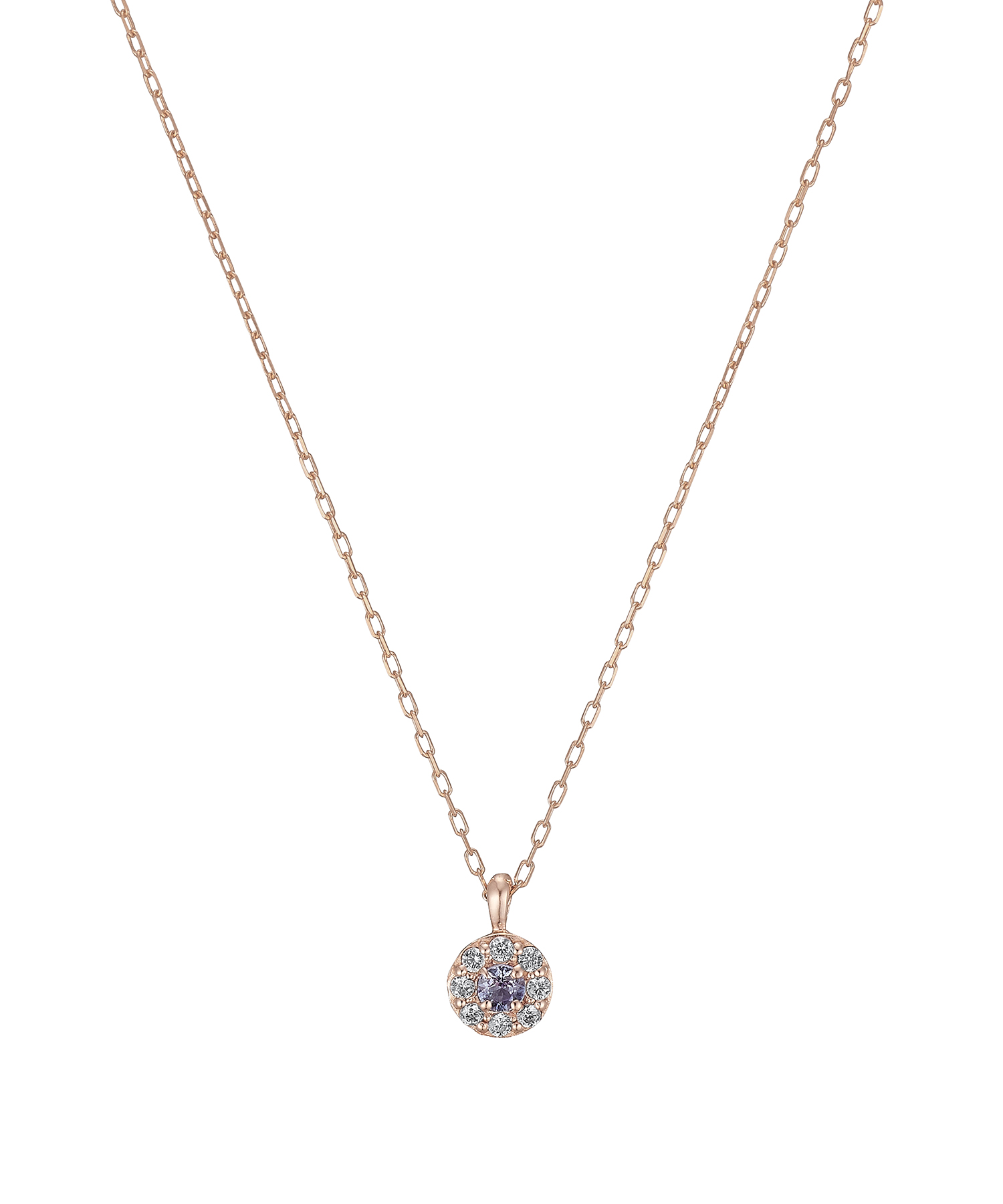 K10PG タンザナイト・キュービック ネックレス