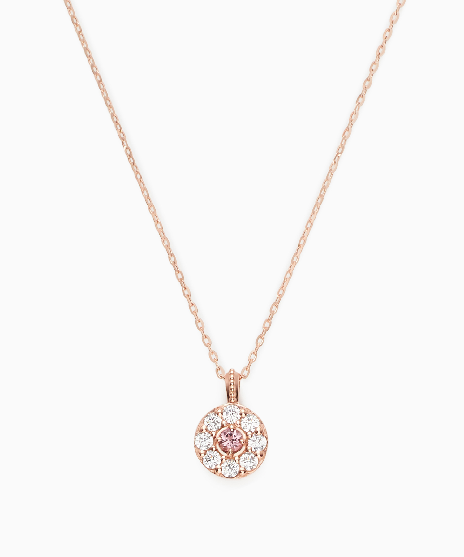 K10PG ピンクトルマリン・キュービック ネックレス