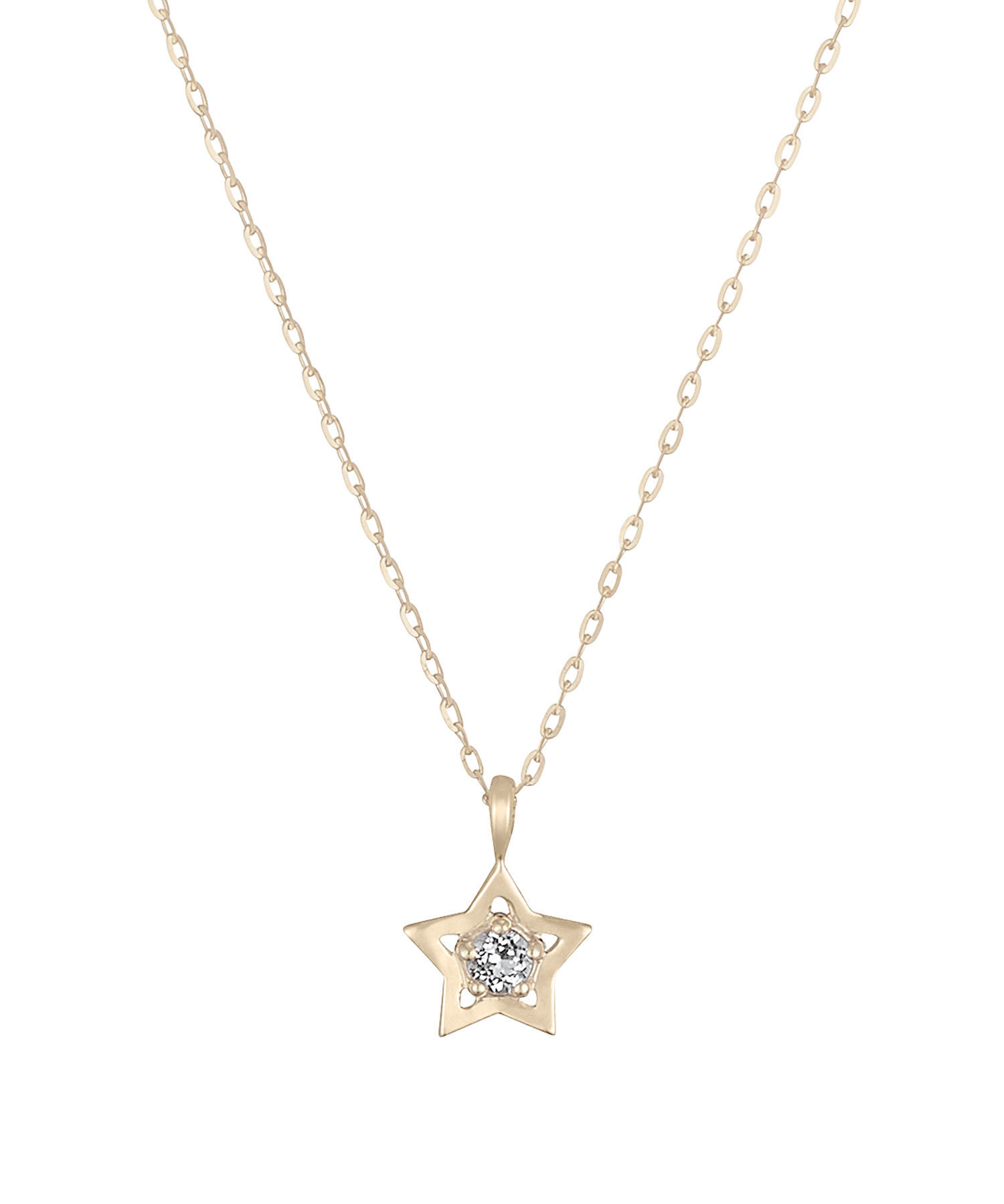 K10YG ホワイトトパーズ ネックレス