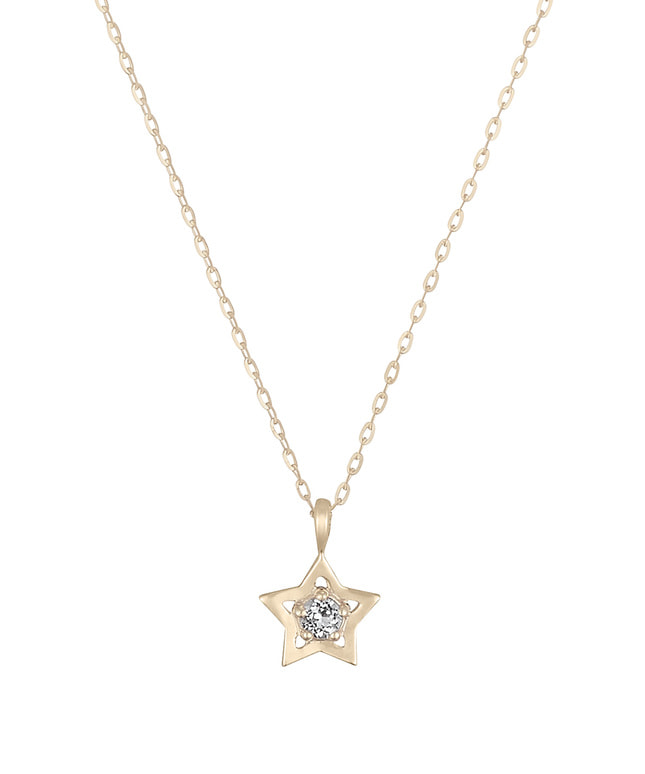 K10YG ホワイトトパーズ ネックレス