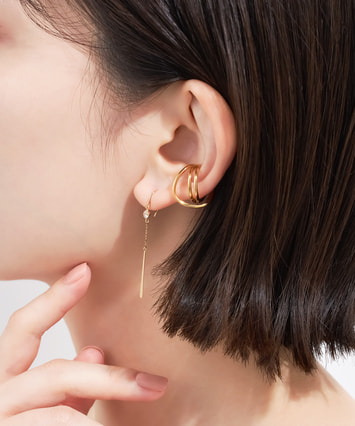 K10YG ホワイトトパーズ ピアス|festaria Online Shop(フェスタ